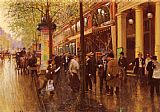 Jean Beraud The Great Boulevard painting